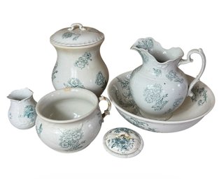 Late 19th Century Alba China Porcelain Wash Set (DR)