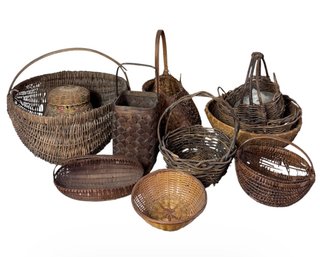 Woven Baskets 11pc (DR)