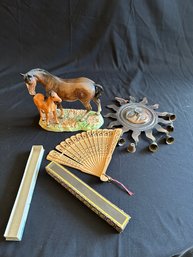 Beswick England Horse Figurine, Sun, Fan