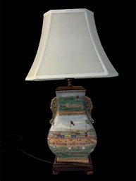 Thirteen Factories Style Chinese Ceramic Lamp  (L)