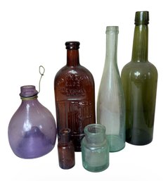 Colorful Glass Bottles 6pc (DR)
