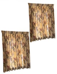 Floral Curtains & Sliders Matching Pair (BR3)