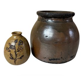 Glazed Pottery Vessel Pair (DR)
