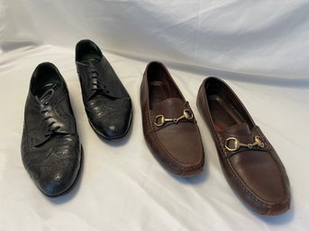 Gucci Black Wing Tip & Driving Mocs Size 44D    (L)