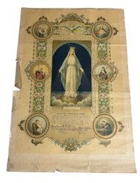 Early 20th Century Congregation Of The Children Of Mary Print (DR)