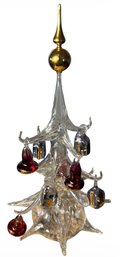 Italian Blown Glass Christmas Tree And Glass Ornaments (DR)