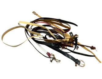 Large Assortment Of Womens Belts 13pc Ralph Lauren, Liz Claiborne Etc