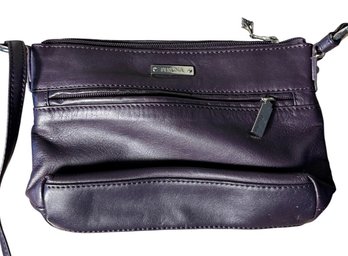 Perlina New York Purple Leather Shoulder Bag (DR)