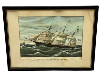 Clipper Ship Dreadnought 19th Century Framed Art Print