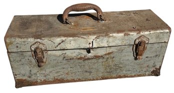 Vintage Metal Tool Box W/ Assorted Tools (BLR)