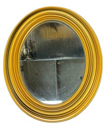 Oval Gold Tone Wall Mirror