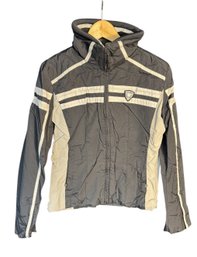 Hyra Black & White Winter Jacket Womens Size Large