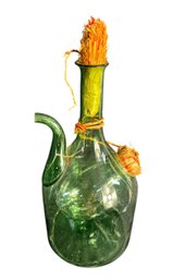 Italian Blown Glass Green Wine Decanter