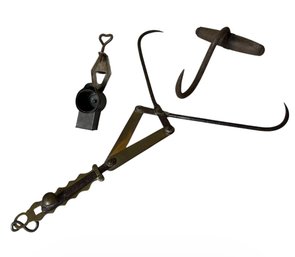 Trammel Fireplace Hook, Hay Bale Hook & Tin Grinder (DR)