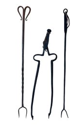 Forged Cast Iron Fireplace Tools 3pc (DR)