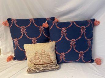 Front Gate Pillows & Needlepoint Pillow  (l)