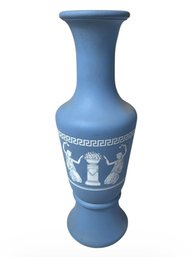 Avon Greek Motif Wedgwood Style Glass Bud Vase (DR)