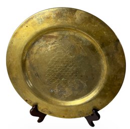 Pineapple Etched Brass Charger Plate (DR)