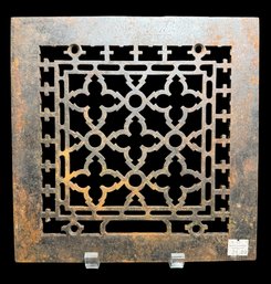 Antique Gothic Style Metal Floor Vent Grate Architectural Salvage (B)