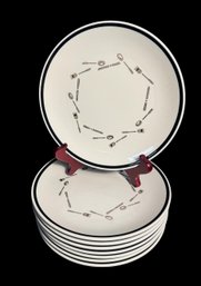 Nancy Calhoun Country Cuisine Utensils 8pc Plates