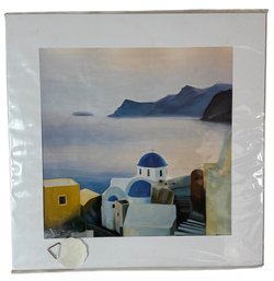 Greek Island Of Santorini Signed Art Print (DR)
