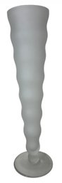 Frosted White Art Glass Vase (DR)