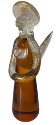 Murano Art Glass Amber & Gold Angel Figurine (DR)