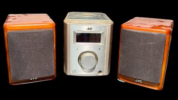 JVC FS-7000 CD Player & Radio With Cherrywood Speakers (B)