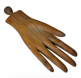 Old Wooden Hand Shaped Glove Stretcher (DR)