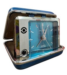 Bulova Blue Travel Alarm Clock