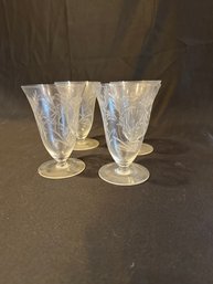4 Crystal Glasses