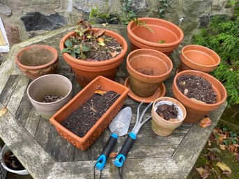 Terra Cotta Planters, Garden Tools   (By)