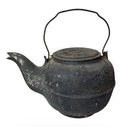 Antique Cast Iron Kettle Teapot (DR)