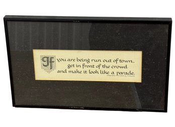 Ruth Rood Original Marblehead Artist Framed Calligraphy