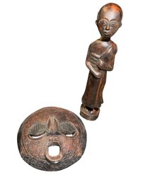 African Carved Mask & Statue Handcrafted In Ghana (B)