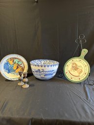 Bowl Cutting Board Ceramic Tray Candle Sticks