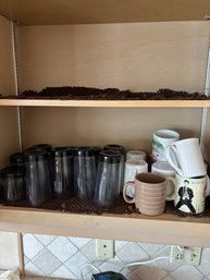 Shelf Full Og Mugs And Monogrammed Glasses K