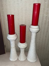 Matching Stone Candle Holders (SBR)