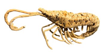 Woven Wicker Shrimp Sculpture (B)