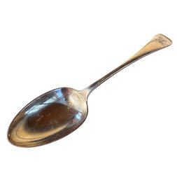 English Silver Crown Marked Serving Spoon (DR)