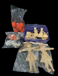 Halloween Crafting Corn Husk Dolls, Pumpkins, Spiders (B)