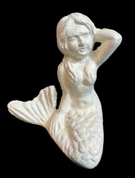 Cast Iron White Mermaid Paperweight