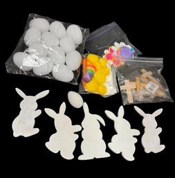 Easter Crafting Supplies Wooden Easter Bunnies, Eggs, Wooden Crosses (B)