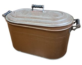 Primitive Copper Boiler Wash Tub (BR)