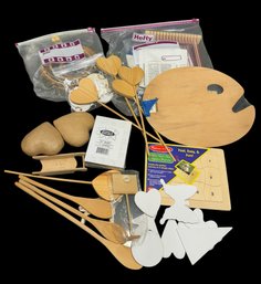 Melissa & Doug Make Your Own Puzzle & Assorted Wooden Crafting Supplies (B)