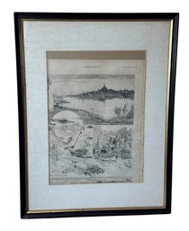 19th Century Harpers Weekly Marblehead Mass Framed Print (BR)
