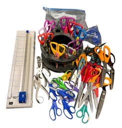 Scissors, Scrapbooking Scissors, Hole Punchers, Paper Cutter & Assorted Art Supplies (B)