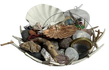 Decorative Starfish Bowl Full Of Ocean Treasures (K)