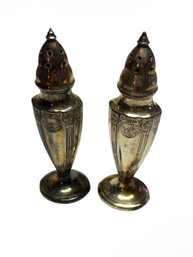 Silver Plated Salt & Pepper Shakers (B)