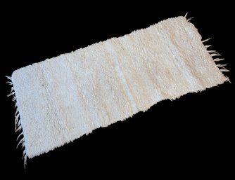 Tasseled Cream Hallway Runner Rug (DR)